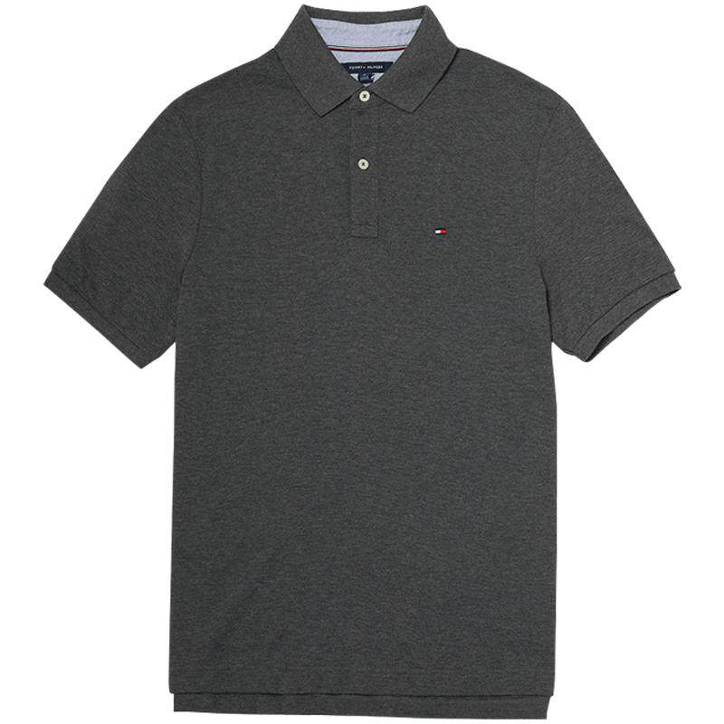 【自营】TOMMY HILFIGE汤米男士POLO衫纯色商务休闲T恤上衣夏季