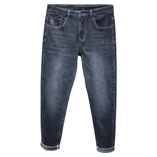 老爷车高端男士牛仔裤2026新款男夏季弹力爸爸修身水洗高端直筒裤