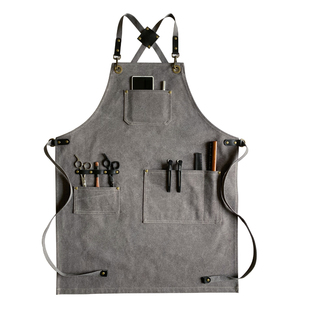 中餐厅同款咖啡师围裙花艺师奶茶店工作服女日式定制logo印字男