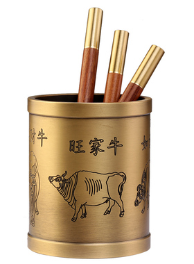 感谢师恩桌面摆件订制高档笔筒