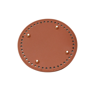 皮质PU底板手工编织diy椭圆形方形包配件水桶包菜篮子棕色包底托