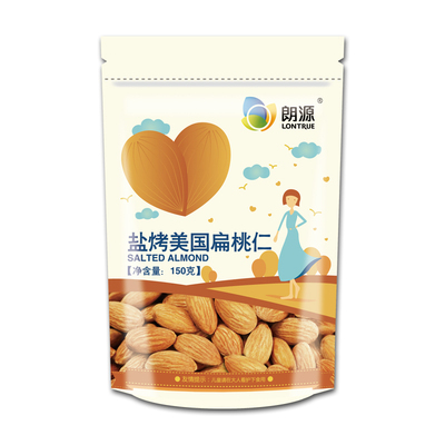 朗源盐烤扁桃仁袋装坚果