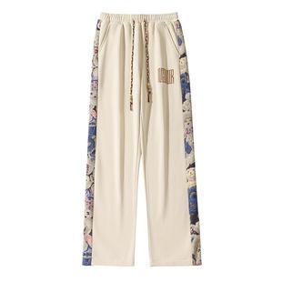 NASA STUSY美式复古2025新款秋冬装男款休闲长裤子直筒宽松卫裤