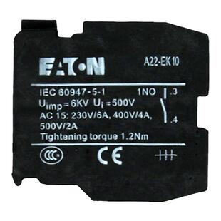 EATON/伊顿穆勒  接触器按钮触点 A22-EK10 A22-EK01 原装正品