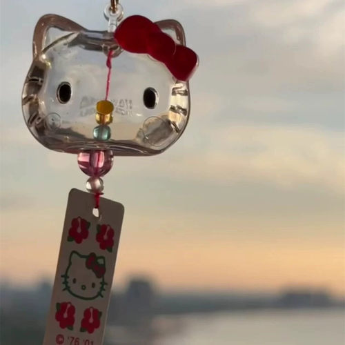 helloKitty风铃可爱小众治愈装饰品挂件少女心车载挂饰送朋友礼物