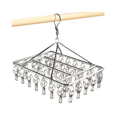 HOUYA多夹子家用不锈钢晾衣架