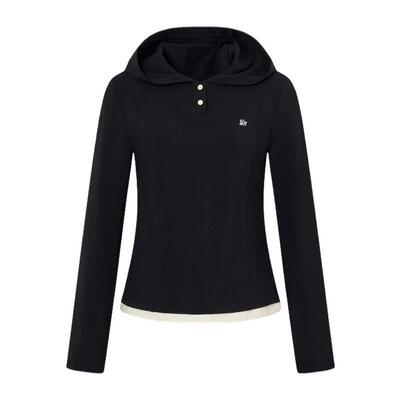 修身版型连帽含棉长袖T恤