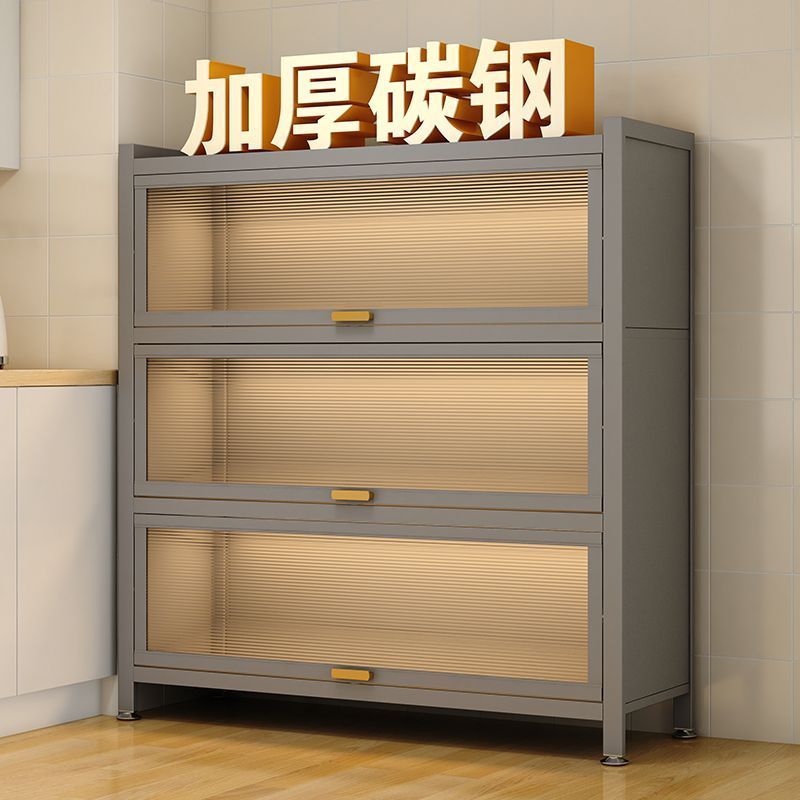 厨房置物架餐边柜落地式微波炉电器储物柜家用多功能锅具收纳架子