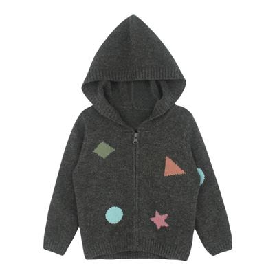 utouto几何图案毛衣开衫