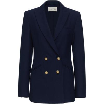 商场同款 宝姿PORTSPURE女装2025秋冬新品优雅收腰毛呢西装外套