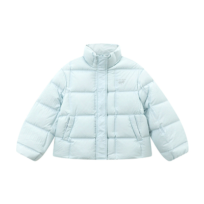 笛莎童装女童羽绒服冬季新款儿童女孩中大童加厚立领短款外套保暖