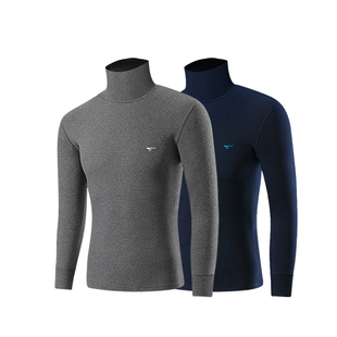 七匹狼纯棉秋衣男款高领防风保暖内衣男士打底线衣套装中领棉毛衫