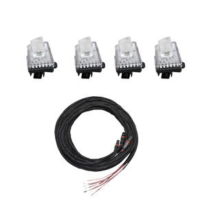 新款奥迪A4LA5Q5LA6L改装高配车门外拉手灯前后门把手氛围迎宾灯