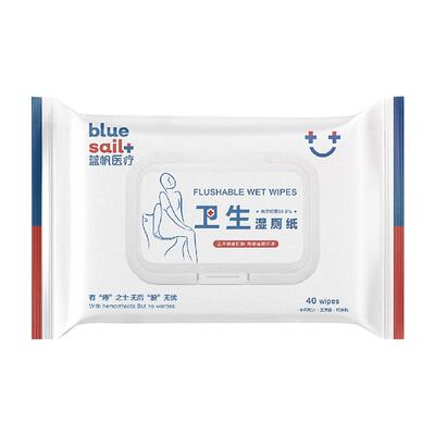 蓝帆医疗湿厕纸清洁杀菌男女可用