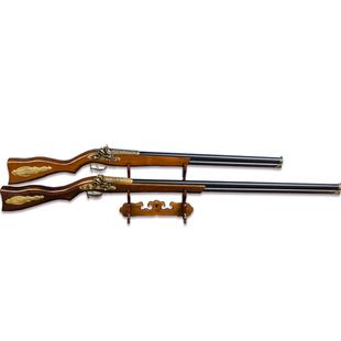 燧发枪荒野大嫖客枪模办公室书房桌面博古架装饰品摆件实木工艺品