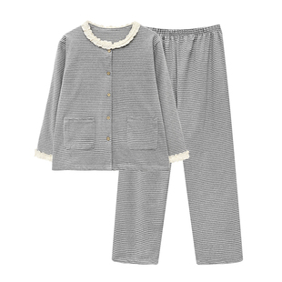 奶fufu双面磨毛德绒睡衣女生秋冬加绒加厚贴身睡觉穿薄绒家居服