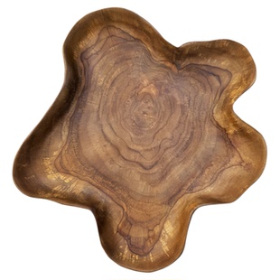 最原木柚木异形果盘实木不规则托盘艺术感茶盘装饰木质盘子收纳盘