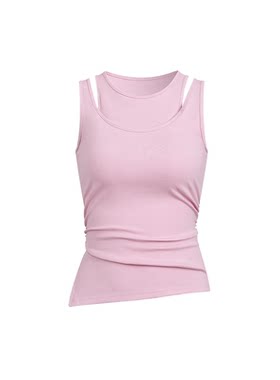 A21假两件马甲女士夏季