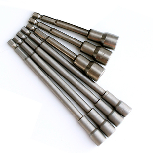 150mm加长磁性电动六角柄200mm外六角批头扳手强磁6角套筒螺丝刀