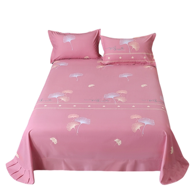 加厚100纯棉磨毛床单单件全棉被单1.5m1.8米双人床圆角床单三件套