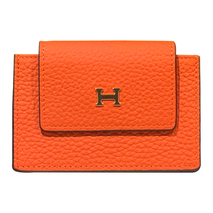 H家卡包女小巧真皮2025新款字母H搭扣包盖小众高级感银行卡套卡夹