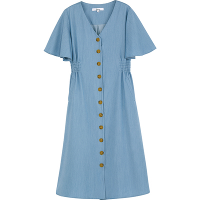 SELLYNEAR复古哺乳长款连衣裙