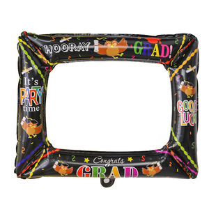 毕业拍照相框气球宝宝生日派对ins装饰户外春游野餐聚会合照道具