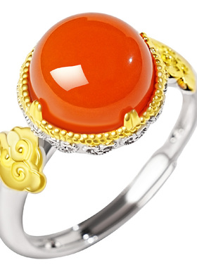 宫里上新天然正品南红玛瑙戒指