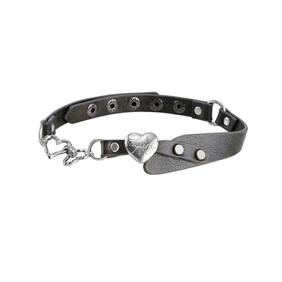 铜镀白k皮带不规则设计choker