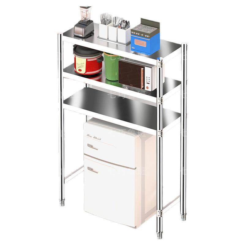 可定制不锈钢储物架厨房置物架家用烤箱微波炉架多层冰柜洗衣机架