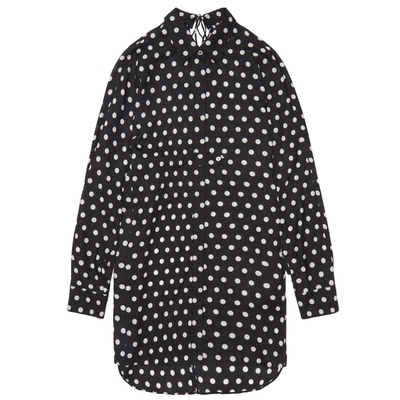 VVNK JANE PLUS夏季波点廓形衬衫连衣裙女J520468053D