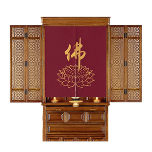 佛龛遮挡帘家用柜架供桌佛柜子门帘菩萨佛像隔断帘挡灰半挂帘子