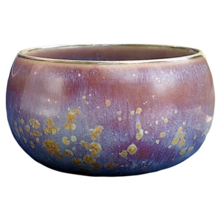 神垕镇钧瓷大师崔小宁手工茶杯紫色窑变主人杯喝茶品茗茶器