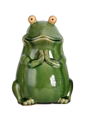 陶瓷青蛙新中式祈福创意可爱摆件