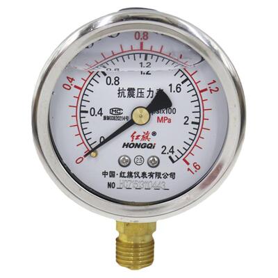 红旗仪表YTN60耐震压力表1.6MPA
