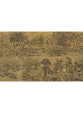 刘松年西园雅集图高清微喷复制