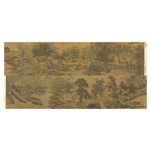 南宋 刘松年 西园雅集图国画真迹人物画仿古手卷装裱长卷学习临摹