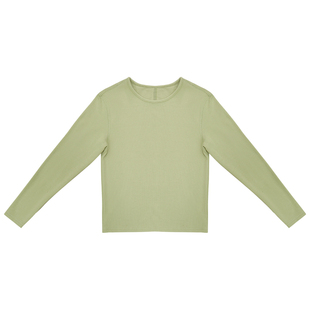 纸片人黑色长袖t恤显瘦女秋冬宽松内搭棉打底衫弹力圆领正肩上衣