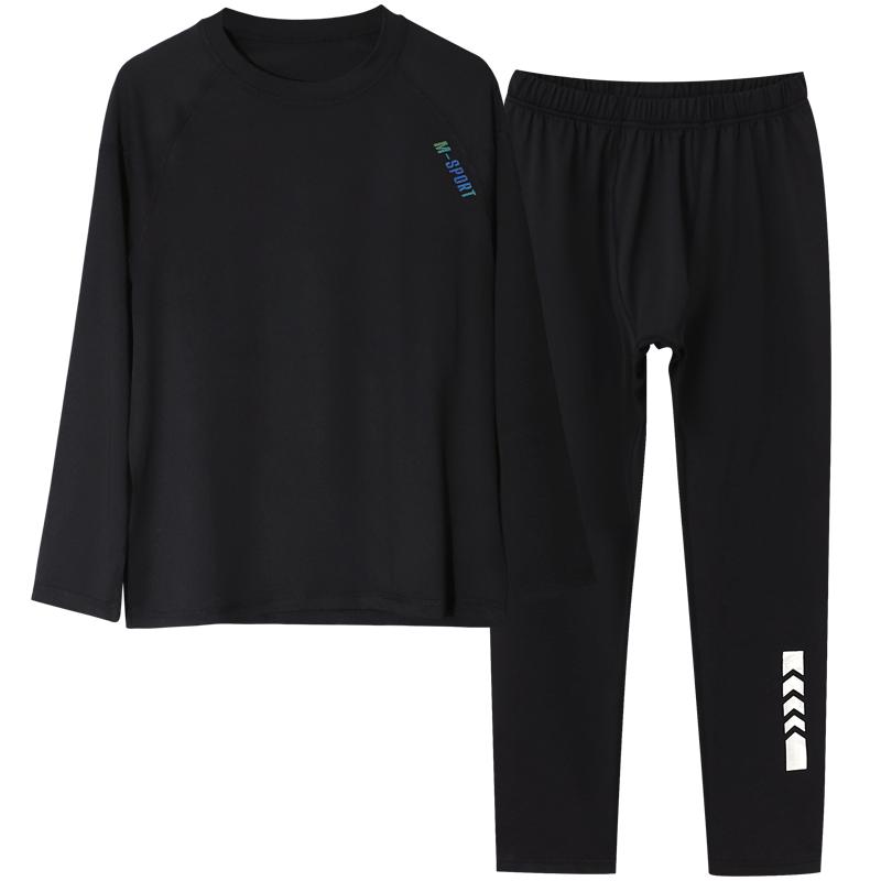 胖童训练服打底衣男童篮球足球速干运动套装春夏薄款跑步健身衣服