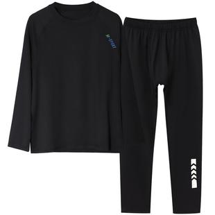 胖童训练服打底衣男童篮球足球速干运动套装春夏薄款跑步健身衣服