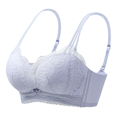 依格尔2313内衣女中厚无钢圈无侧骨小胸平胸聚拢调整防下垂文胸罩