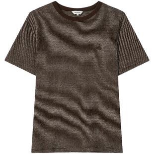 【新品】【100%亚麻】BEANPOLE滨波2026夏季女轻复古条纹短袖T恤