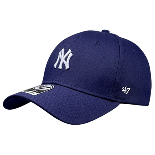 47brand ny小标刺绣男女同款硬顶帽子夜蓝色棒球帽la显脸小鸭舌帽