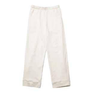 ok center 原白 超厚疏织机布 加厚运动休闲针织裤 微收脚