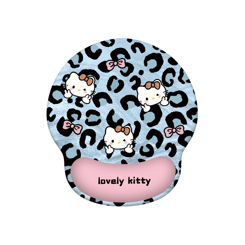 卡通kitty猫鼠标垫护腕女生橡胶手托办公加厚手腕垫游戏键盘垫子