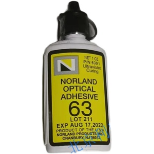 NOA61紫外光学胶水Norland63UV65粘镜片68T73 74H72 83H81 86H88