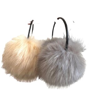 毛毛耳罩黑尖仿狐狸毛女生耳暖女冬季新款保暖耳套冬天耳捂子可爱