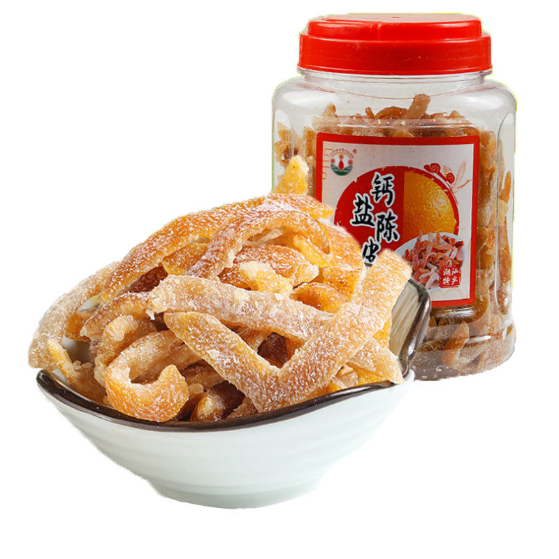 九制甜陈皮条干广东特产泡水果脯包邮零食凉茶店送药咸钙盐津桔丝