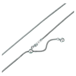 925纯银毛衣链抱珠链玫瑰金色可调节玉佛挂绳伸缩银项链颈链素链