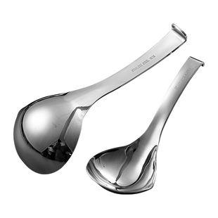 日本316不锈钢汤勺食品级家用大号勺子盛汤粉喝粥大勺短柄汤匙304